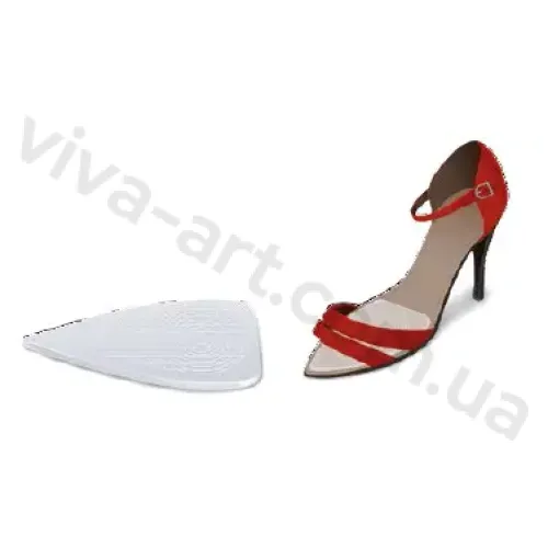 Напівустілки під плюсну для взуття зі звуженим носком і високим каблуком (прозорі), розмір універсальний, пара.